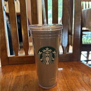 Starbucks Glitter Tumbler with Straw NWT